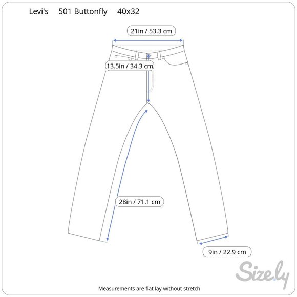 Levis 501xx Jeans Mens Size 40x32 Blue Button Fly Straight Leg High Rise Vintage - Picture 11 of 11